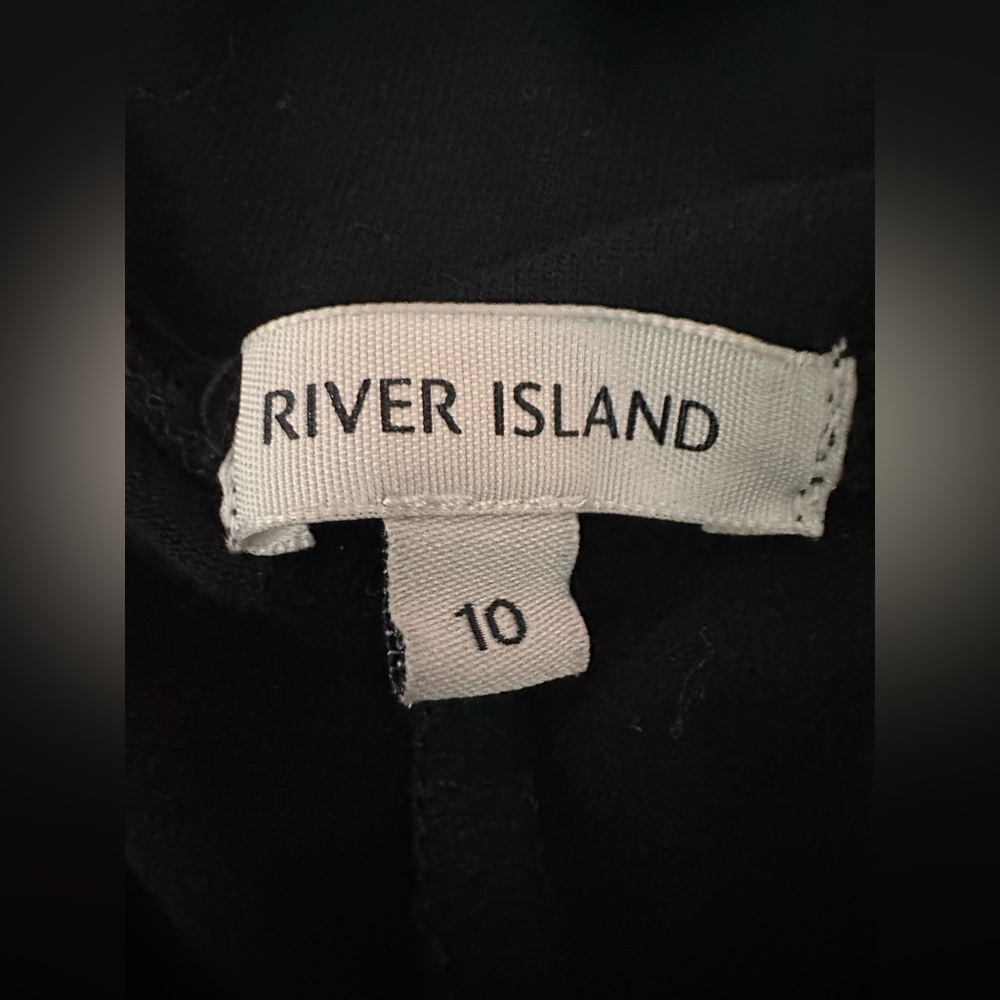 River Island Black 95% Cotton Leggings size 10 - Picture 5 of 8